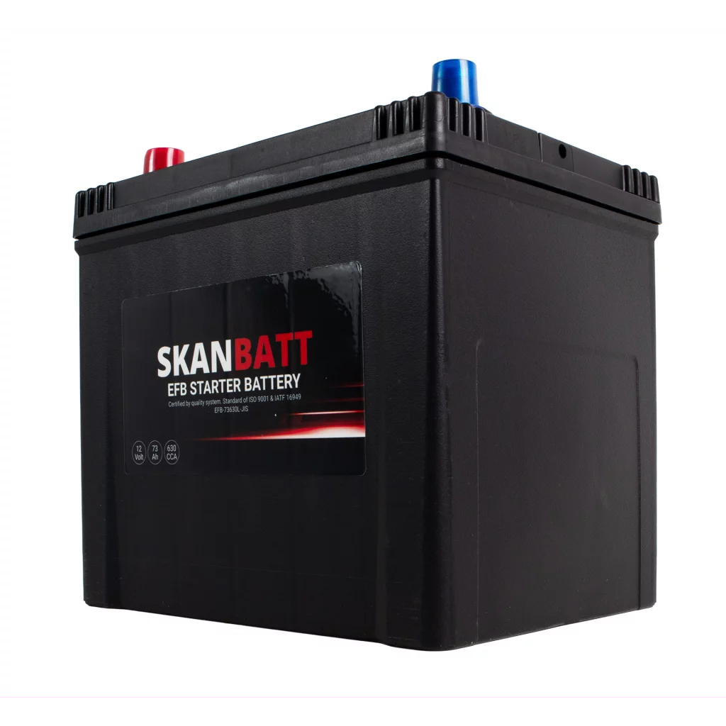 SKANBATT EFB Startbatteri 12V 73AH 630CCA (232x173x225mm) +L