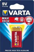 Varta Max Tech 9V 1-Pakning