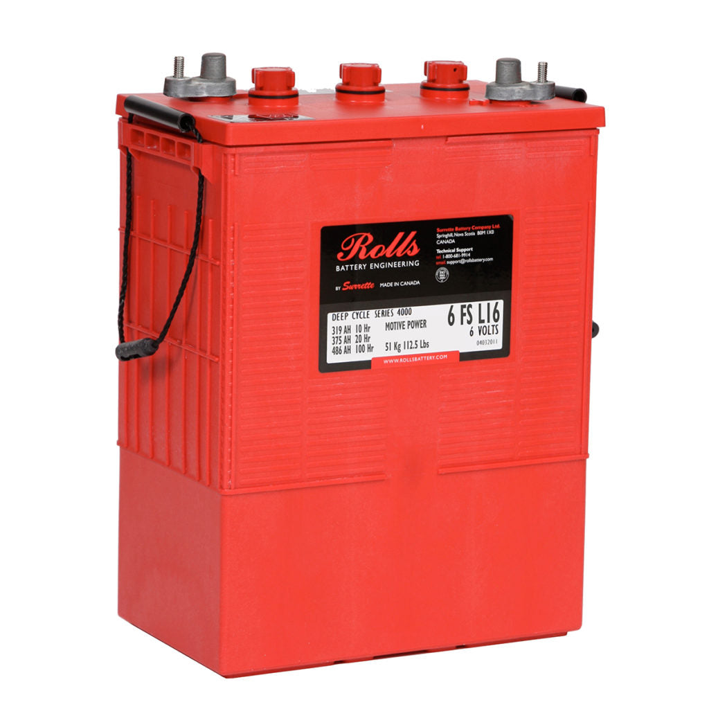 ROLLS 6-FS-L16 Deep Cycle Batteri 6V 375AH (318x181x425mm) - Image 1