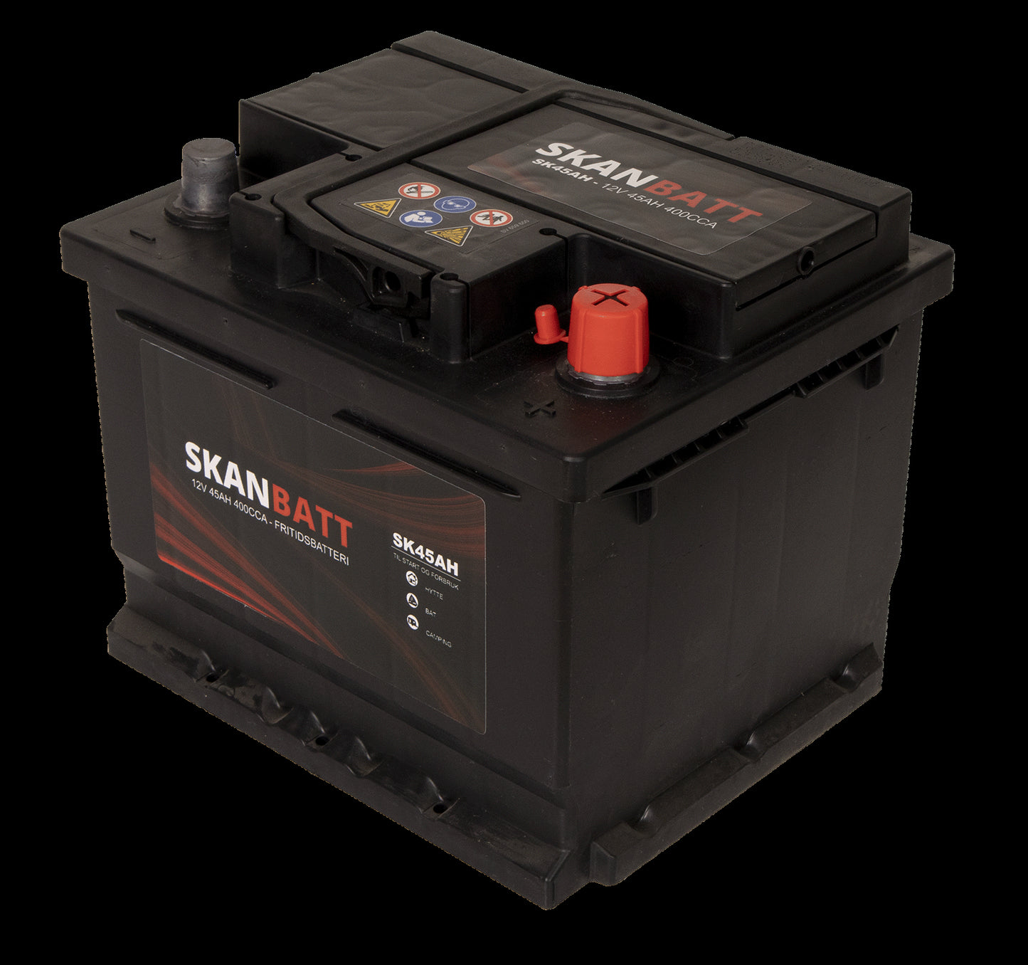 SKANBATT Fritidsbatteri 12V 45AH 400CCA (207x175x175/175mm) +høyre - Image 5