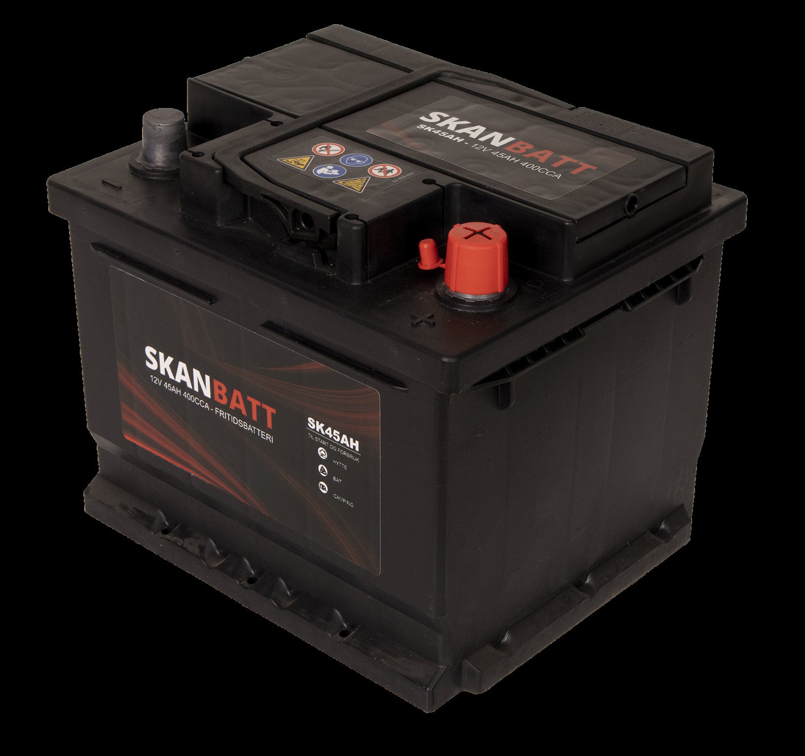 SKANBATT Fritidsbatteri 12V 45AH 400CCA (207x175x175/175mm) +høyre - Image 5