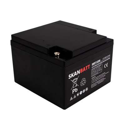 SKANBATT AGM Batteri 12V 28AH (166x175x125mm) M5