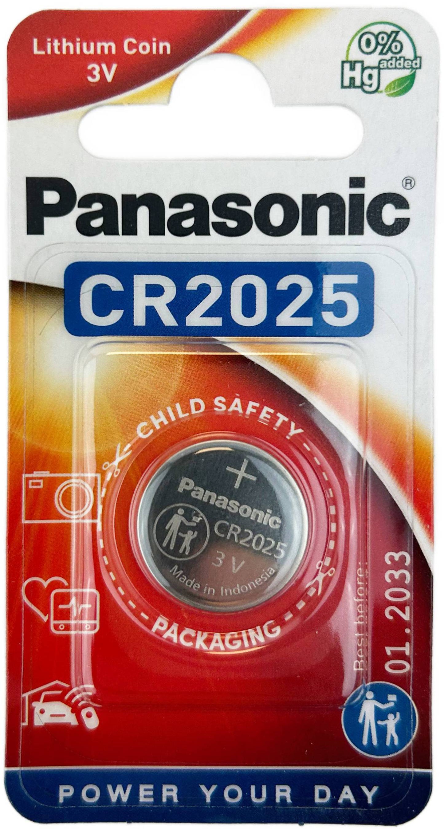 PANASONIC Knappcellsbatteri CR2025 3V 1-pack