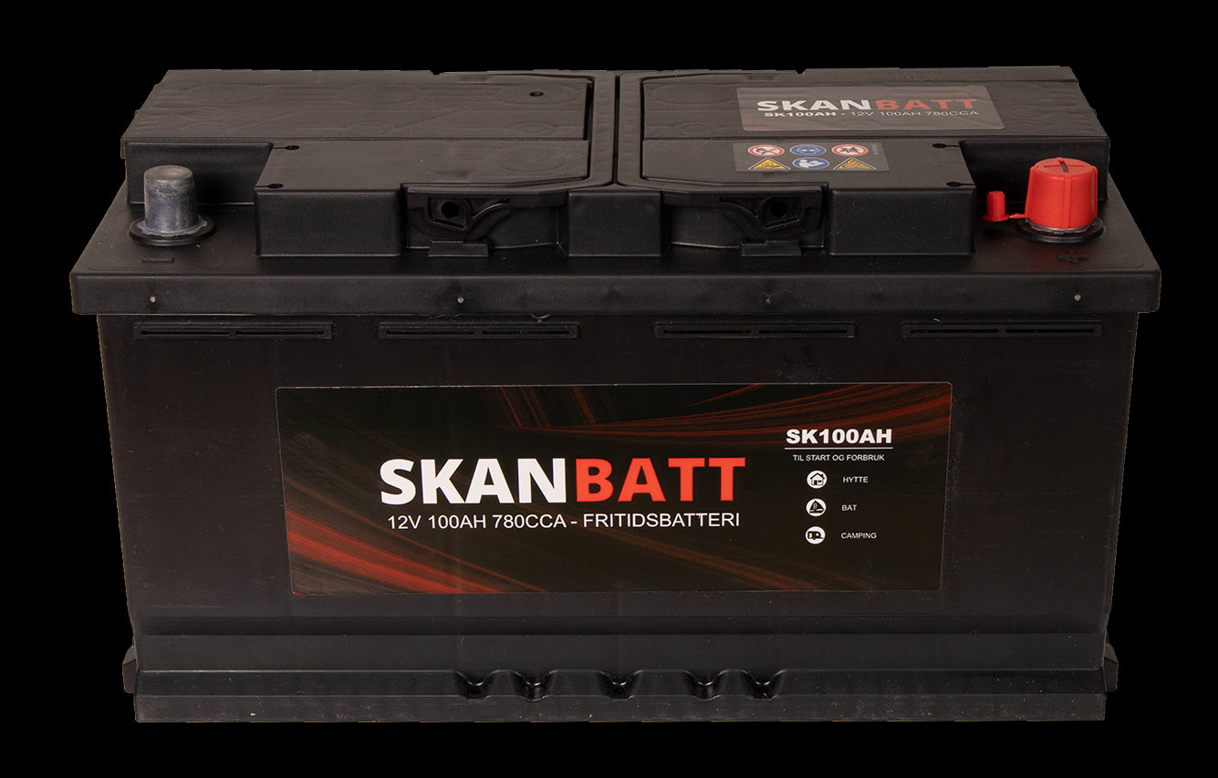 SKANBATT Fritidsbatteri 12V 100AH 780CCA (354x175x190/190mm) +høyre - Image 5