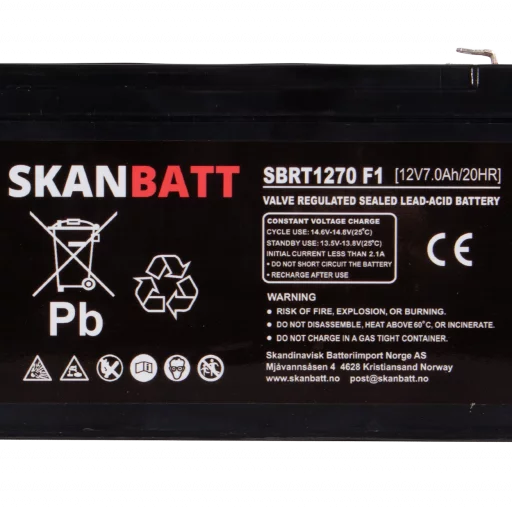 Ritar Agm Batteri 12V 7Ah (151X65X94Mm) F2