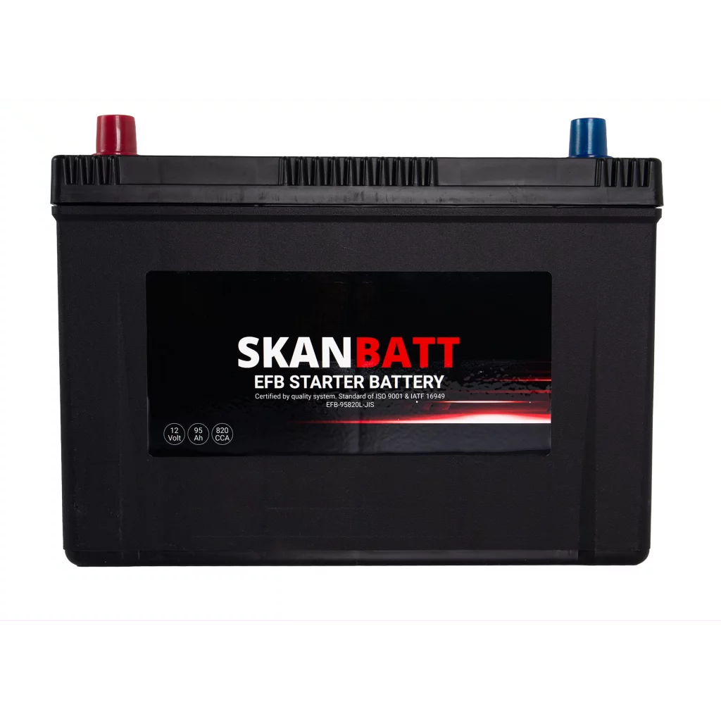 SKANBATT EFB Startbatteri 12V 95AH 820CCA (304x172x225mm) +L