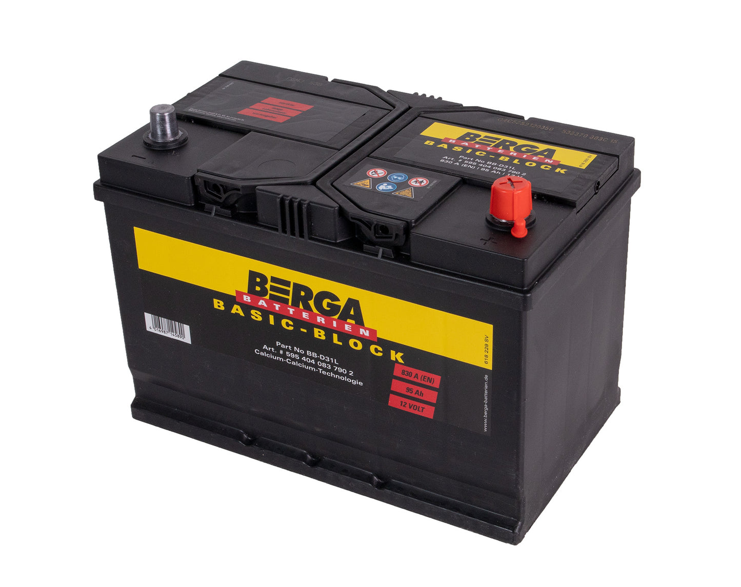 Berga Basic Block 12V 95Ah 830Cca shown in detail view