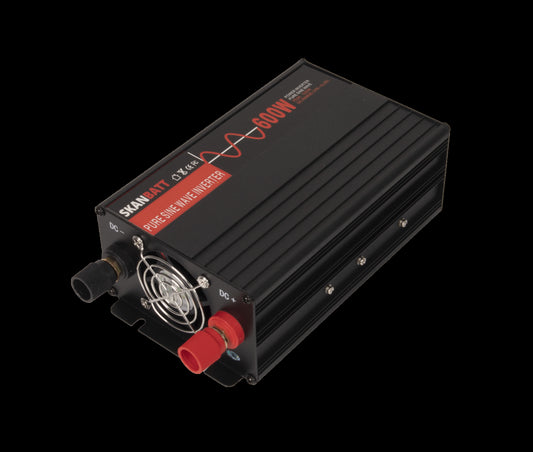 SKANBATT Inverter 12V 600W (1200W) Slim Ren Sinus Rev.2 - Image 1