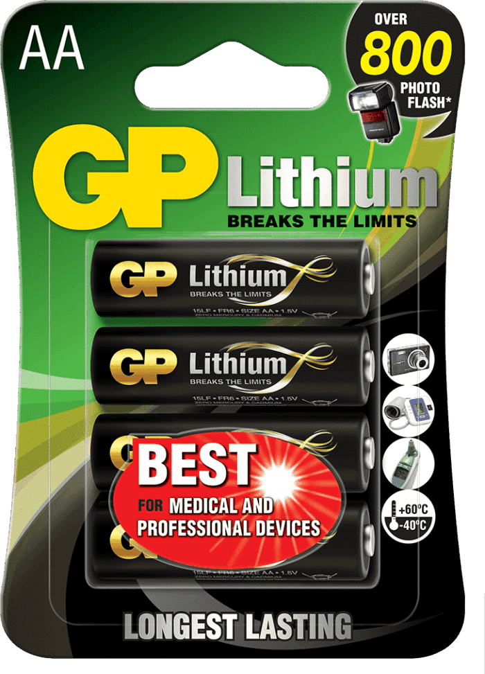 GP 15LF-2U4 1,5V Lithium  AA