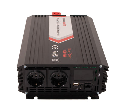 Skanbatt Inverter 24V 2000W (4000W) Ren Sinus M/Trådløs Fjernkontroll label detail