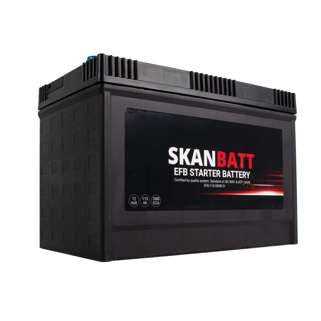 SKANBATT EFB Startbatteri 12V 115AH 1000CCA (330x173x239mm) +R