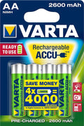 Varta Oppladbart Aa 2600 Mah 1 / 2V 4-Pakning
