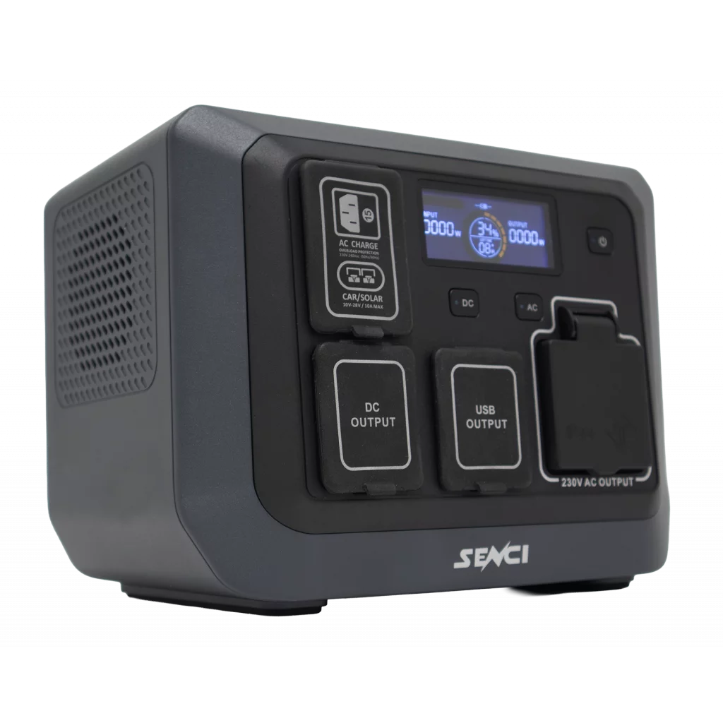 SENCI Lithium LPS 268Wh Power Station med 600W (1200W) sinus inverter