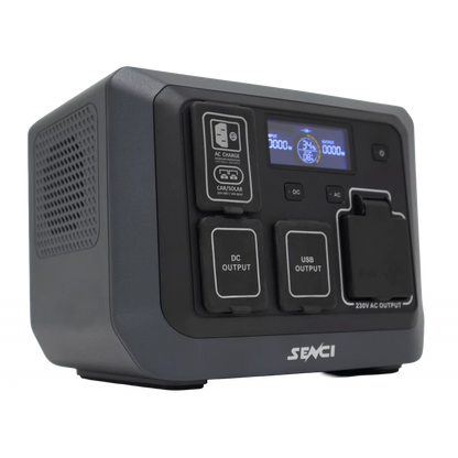 SENCI Lithium LPS 268Wh Power Station med 600W (1200W) sinus inverter