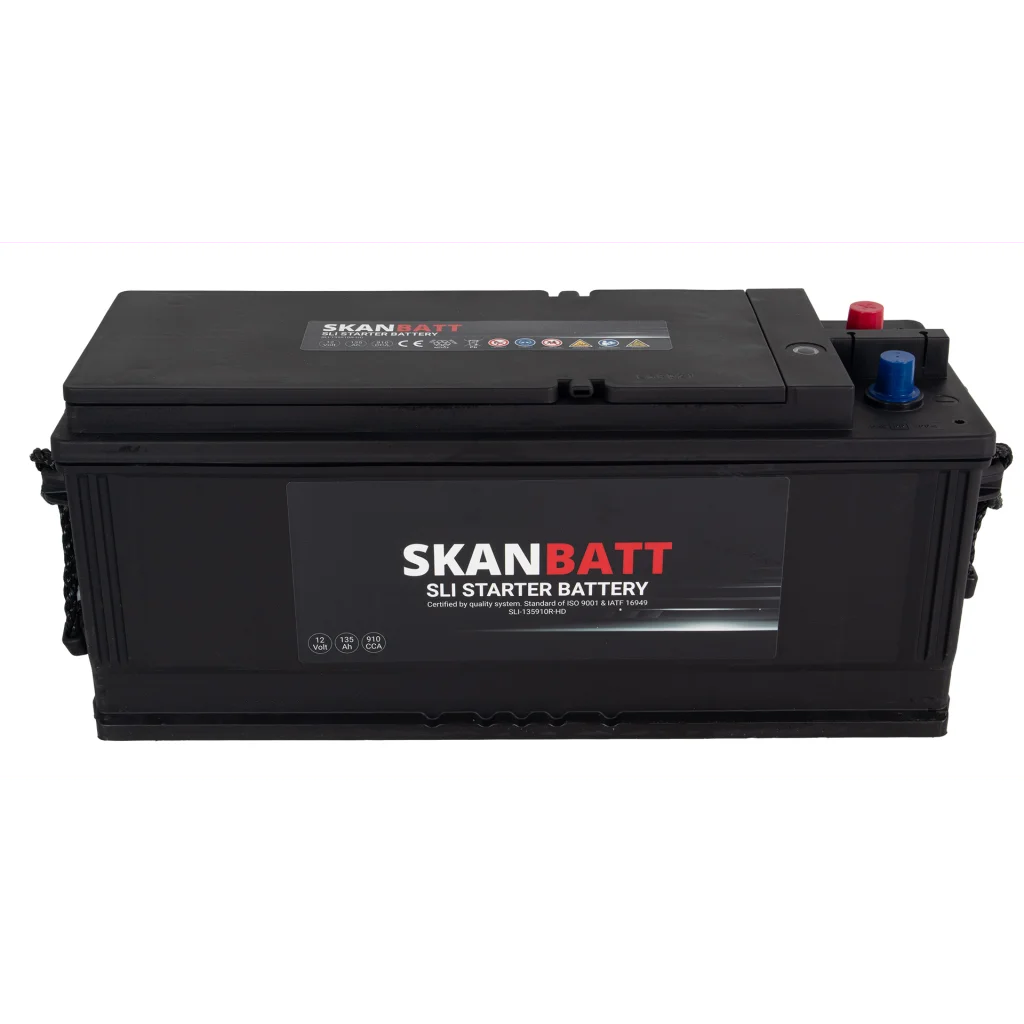 SKANBATT SLI HD Startbatteri 12V 135AH 910CCA (513x175x210mm) +R