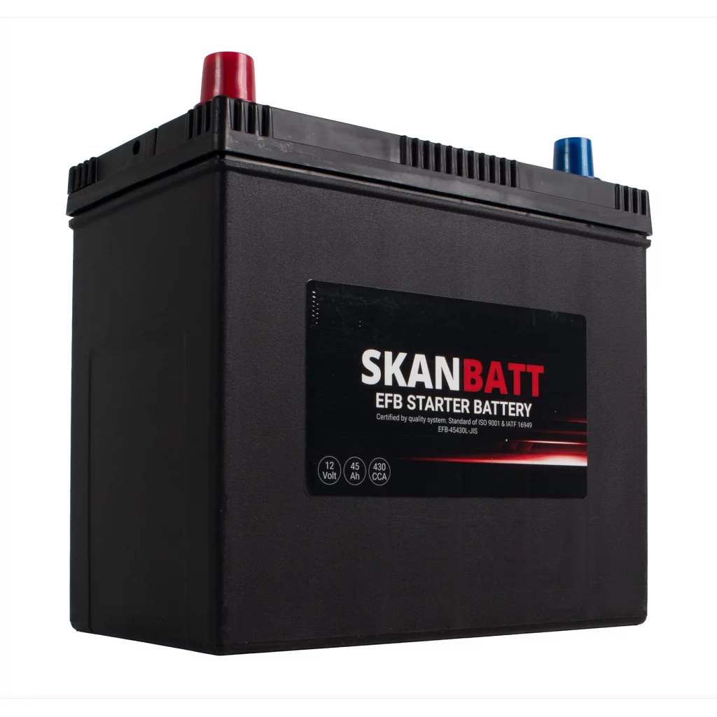 SKANBATT EFB Startbatteri 12V 45AH 430CCA (238x129x223mm) +L