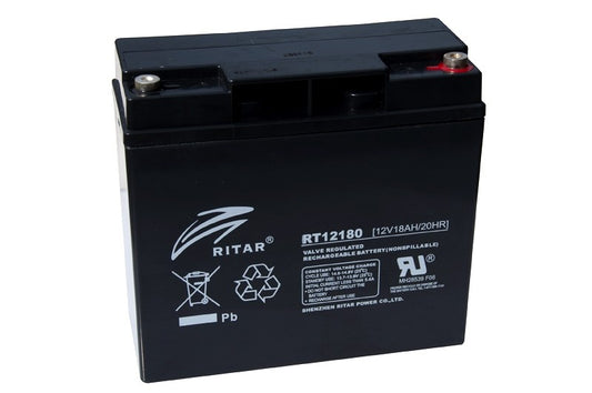 RITAR AGM Batteri 12V 18AH (181x77x167mm) M5 - Image 1