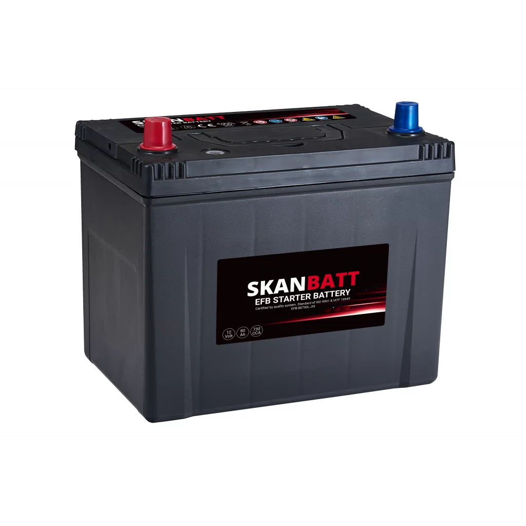 SKANBATT EFB Startbatteri 12V 80AH 730CCA +L shown in product view