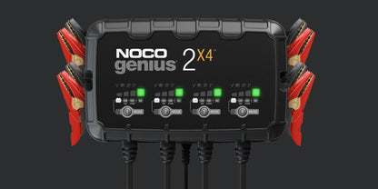 Noco Elektronisk Batterilader 6/12V 4X2A (4-Kanaler) shown in angle view