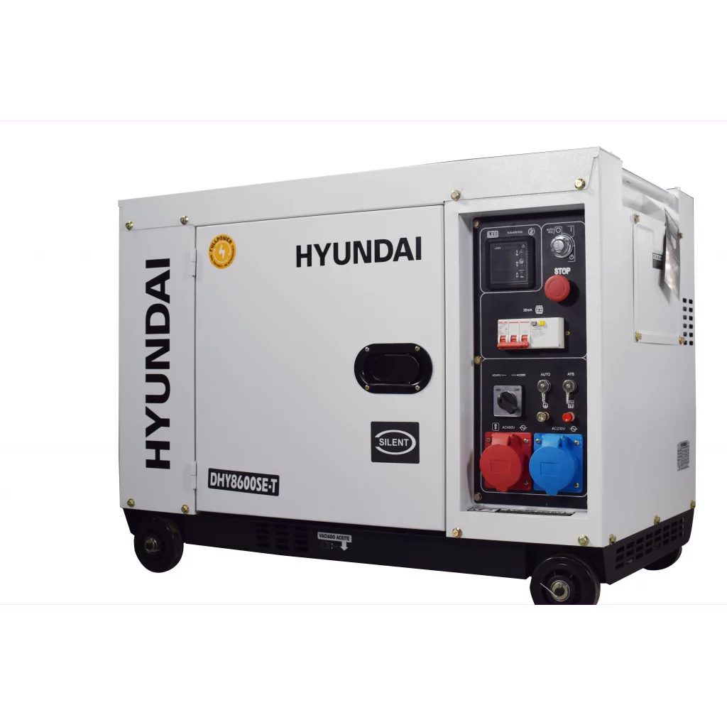 Hyundai Dhy8600Se-T Strømaggregat 7900W - Elektrisk Start - Diesel