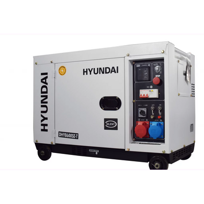Hyundai Dhy8600Se-T Strømaggregat 7900W - Elektrisk Start - Diesel