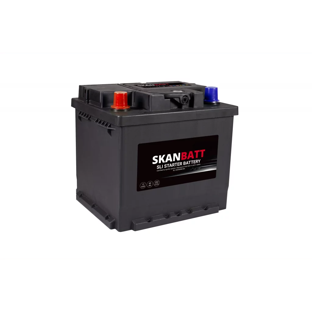 SKANBATT SLI Startbatteri 12V 44AH 350CCA +R shown in product view