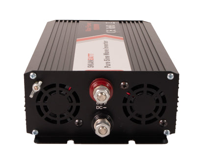 Skanbatt Inverter 24V 1000W (2000W) Ren Sinus M/Trådløs Fjernkontroll shown in detail view