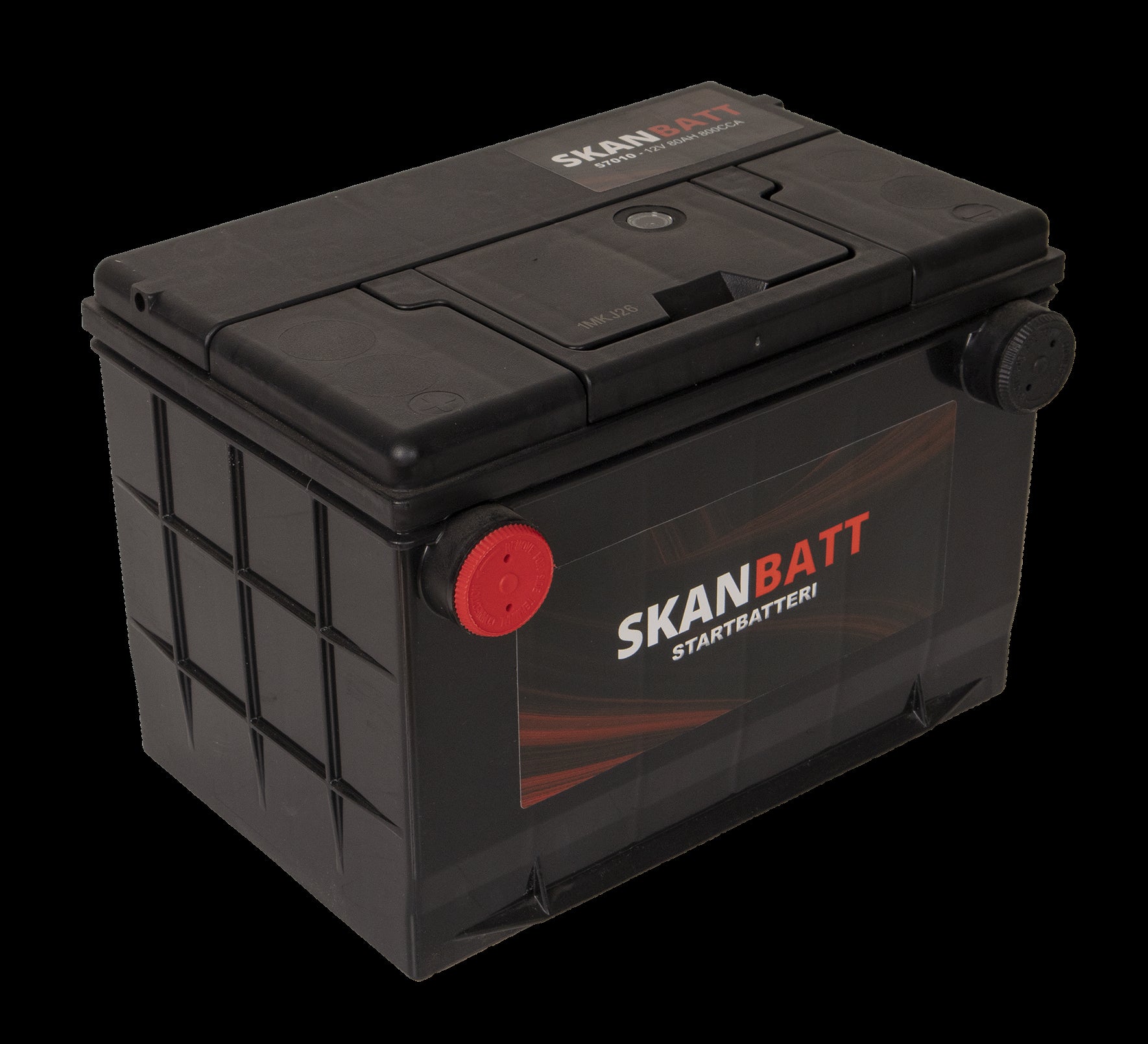 SKANBATT Startbatteri 12V 80AH 800CCA (260x179x180/180mm) +venstre - Image 1