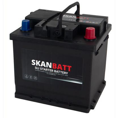 SKANBATT SLI Startbatteri 12V 44AH 350CCA (207x175x190mm) +R