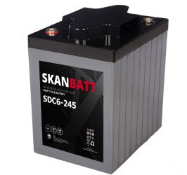 SKANBATT DEEP CYCLE AGM Deep Cycle 6V 245AH - 243x187x275mm shown in product view