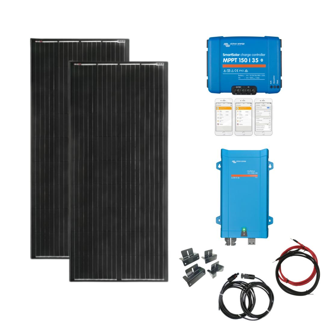 SKANBATT Solcellspaket STUGA - Liten - 230V - 1200VA - 400W