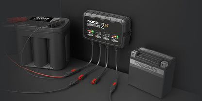 Noco Elektronisk Batterilader 6/12V 4X2A (4-Kanaler) shown in detail view