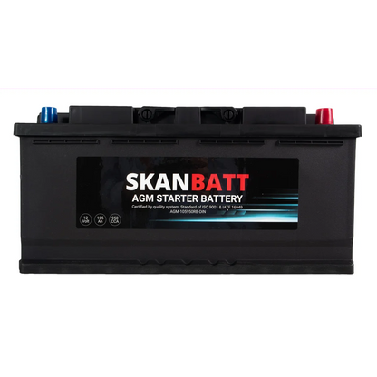 SKANBATT AGM Startbatteri 12V 105AH 950CCA (393x175x190mm) +R