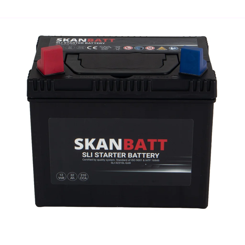 SKANBATT Garden 12V 32AH 310CCA (197x129x185mm) +L - Plenklipper