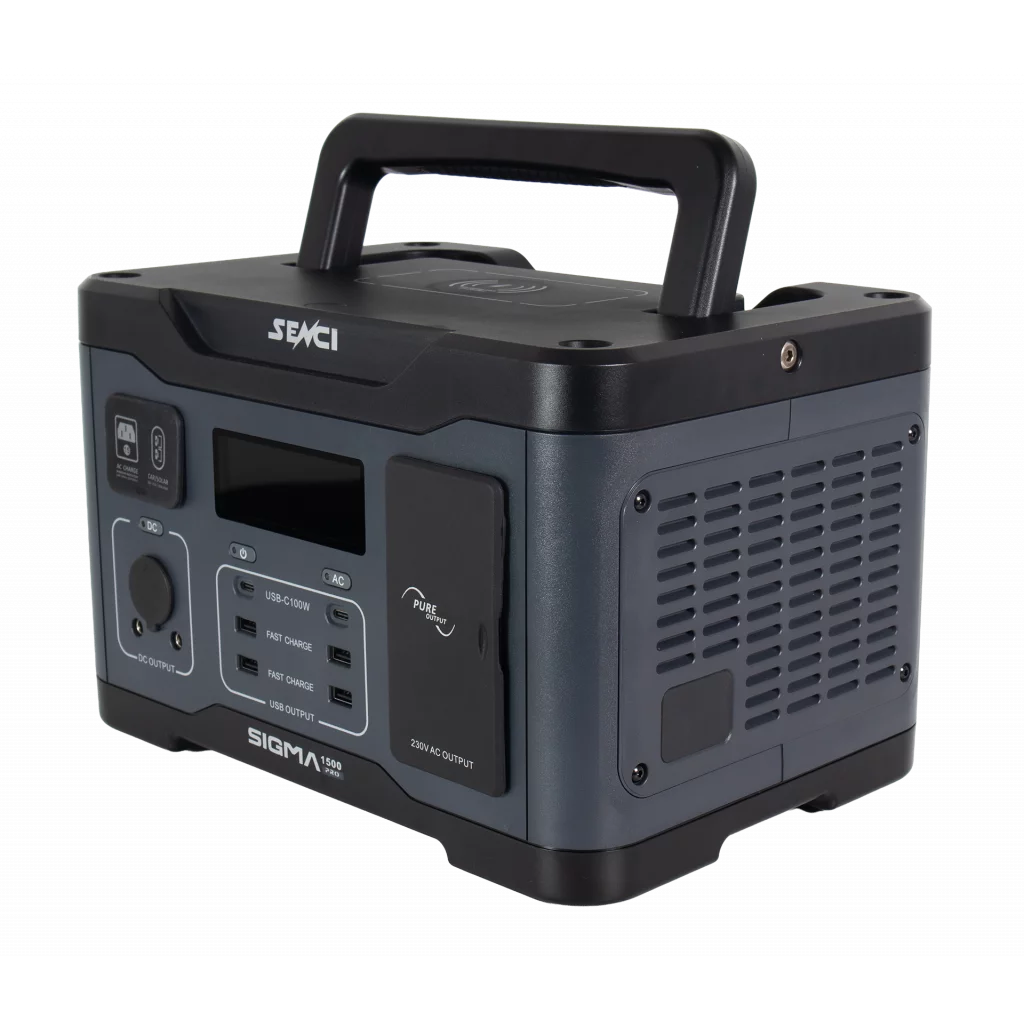 SENCI Lithium LPS 1152Wh Power Station med 1500W (3000W) sinus inverter