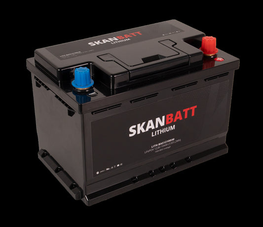 Skanbatt Lithium Batteri 12V 104Ah 100A Bms (279X175X190Mm)