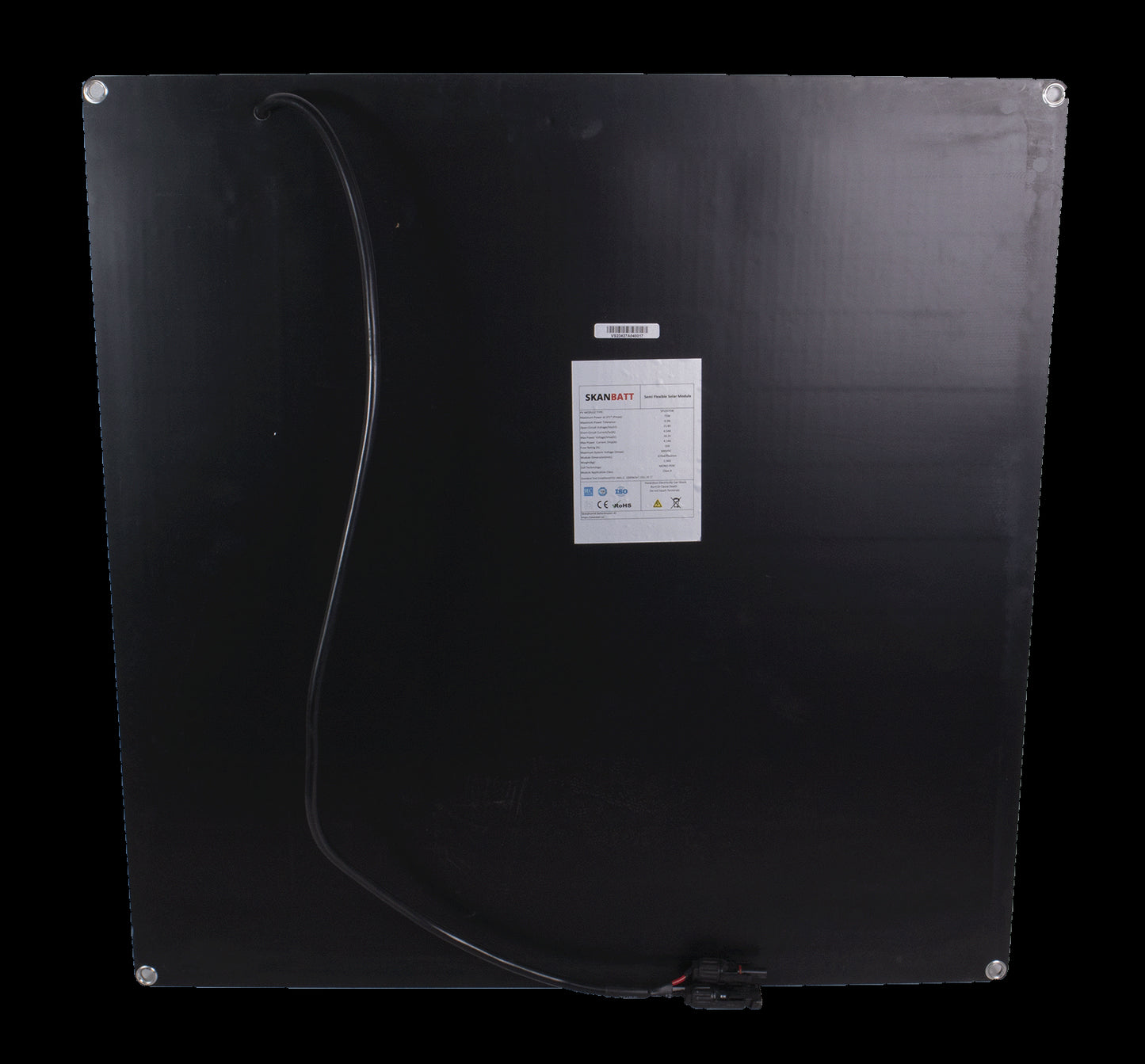 SKANBATT Fleksibelt Solcellepanel 75W - ETFE - 670x670x3mm - Image 3