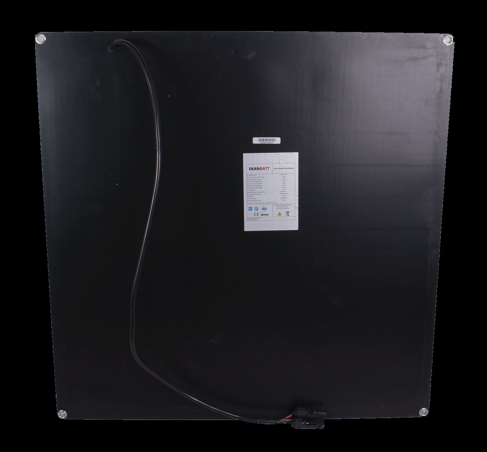 SKANBATT Fleksibelt Solcellepanel 75W - ETFE - 670x670x3mm - Image 3