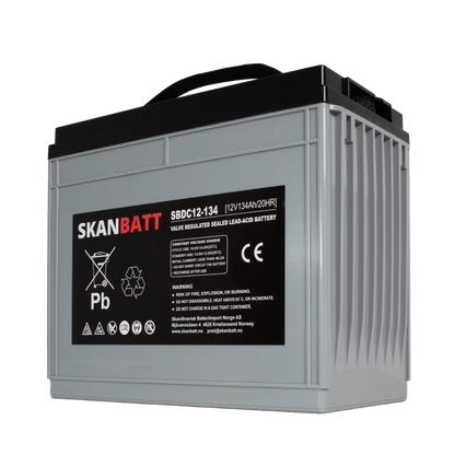 RITAR AGM Deep Cycle Batteri 12V 134AH C10 (340x173x280mm) +venstre