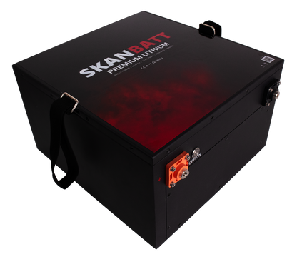 SKANBATT Premium Lithium - 12V 700Ah 250A BMS - 380x360x220mm - Bluetooth - Heat - 8 Års garanti - "Under setet" modell