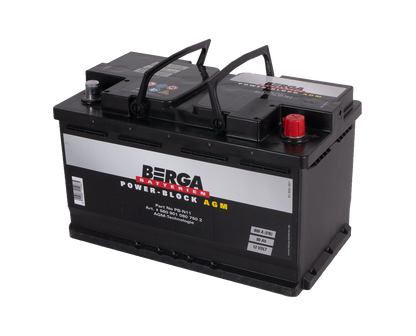Berga Power Block Agm 12V 80Ah 800Cca label detail
