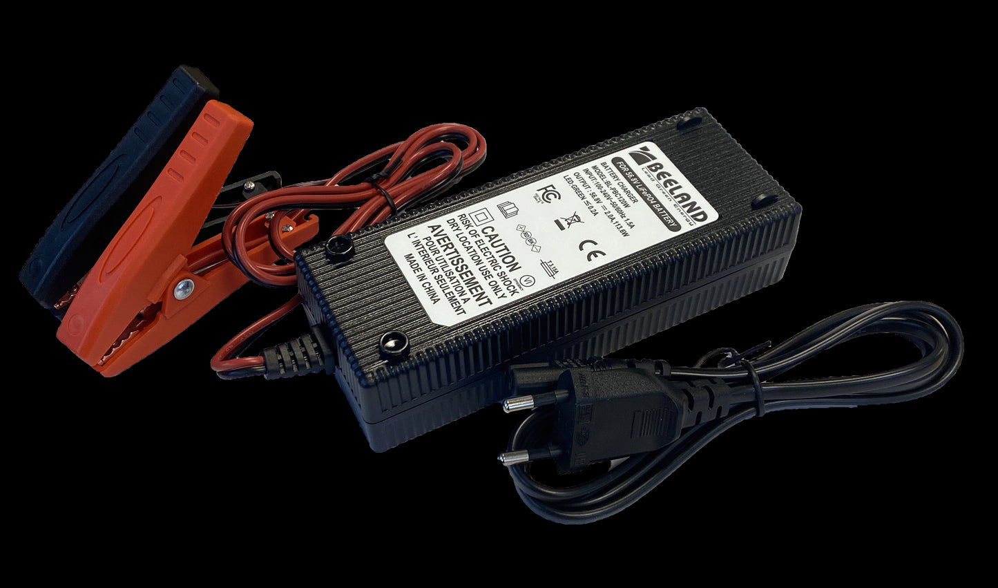 Batterilader / Strømforsyning 56,8V 2A for LiFePO4 - Image 3