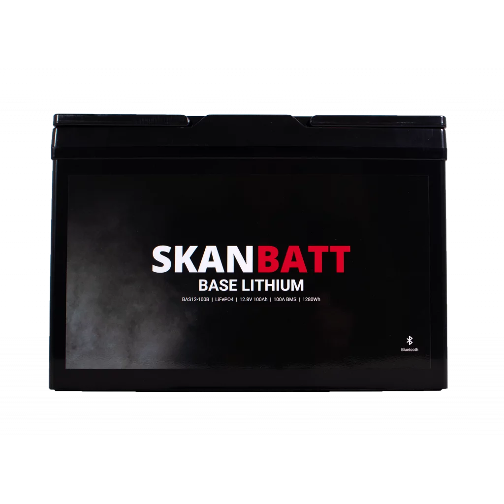 Produktbilde 3 av SKANBATT Base Lithium - 12V 100Ah 100A BMS - 307x169x208mm - Bluetooth - 3 Års garanti