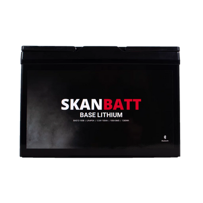 Produktbilde 3 av SKANBATT Base Lithium - 12V 100Ah 100A BMS - 307x169x208mm - Bluetooth - 3 Års garanti
