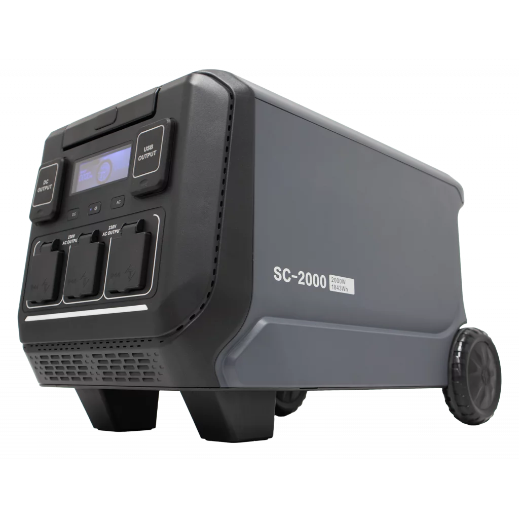 SENCI Lithium LPS 1843Wh Power Station med 2000W (4000W) sinus inverter