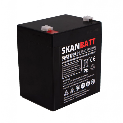 SKANBATT AGM Batteri 12V 5AH (90x70x101mm) F1
