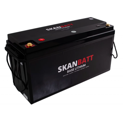 SKANBATT Base Lithium - 12V 300Ah 200A BMS - 483x170x240mm - 3 Års garanti