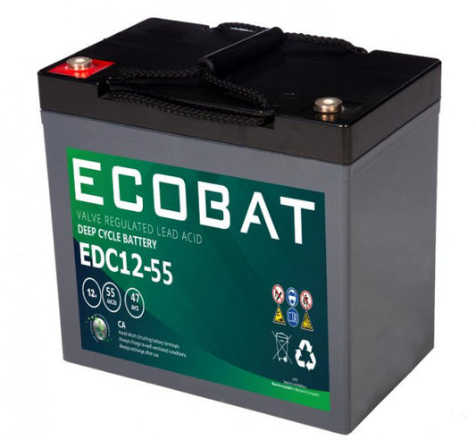 ECOBAT EDC12-55 AGM Batteri 12V 55AH (DC12-60) - Image 1