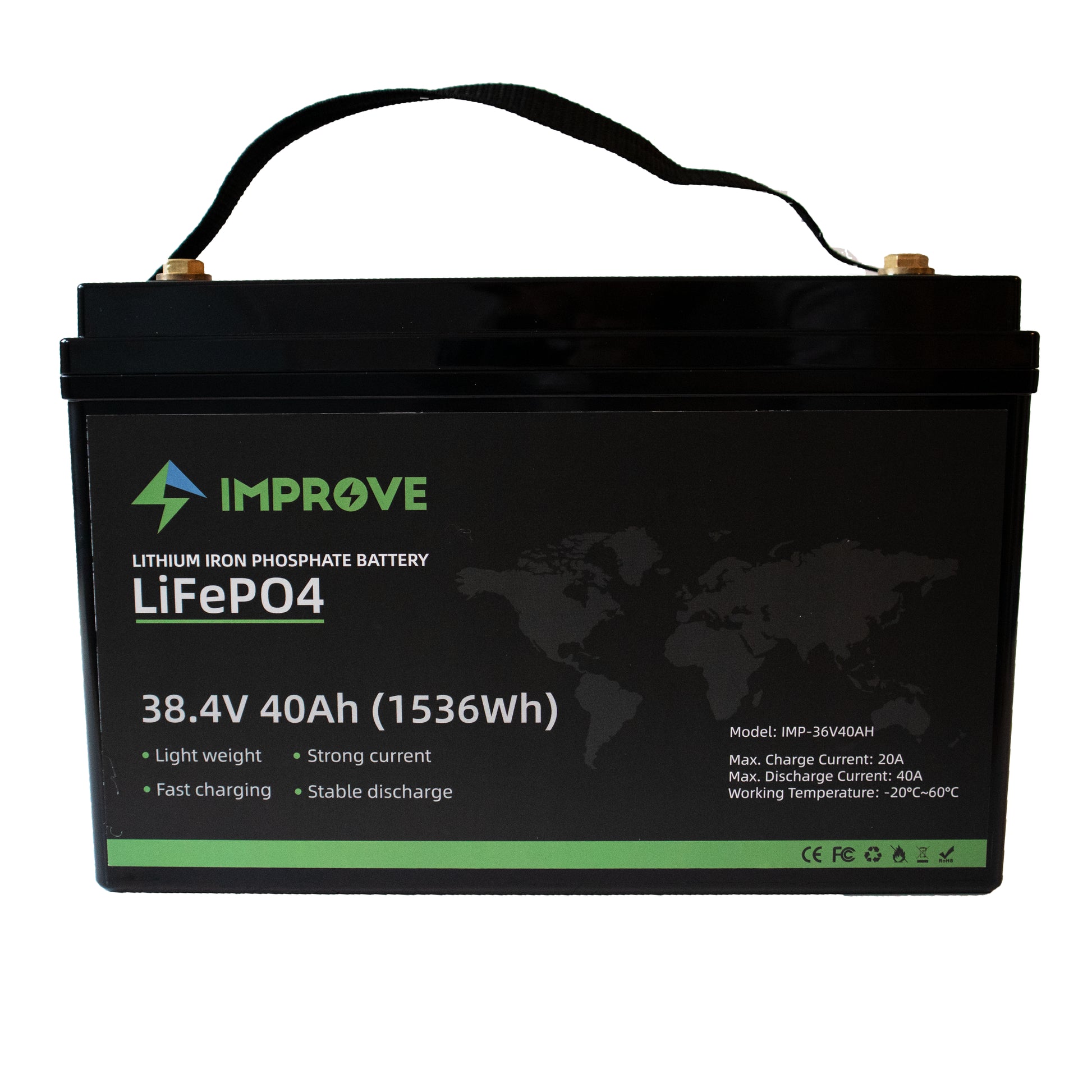 IMPROVE Lithium Batteri 36V 40Ah (LiFePO4) BMS 40A - Image 2