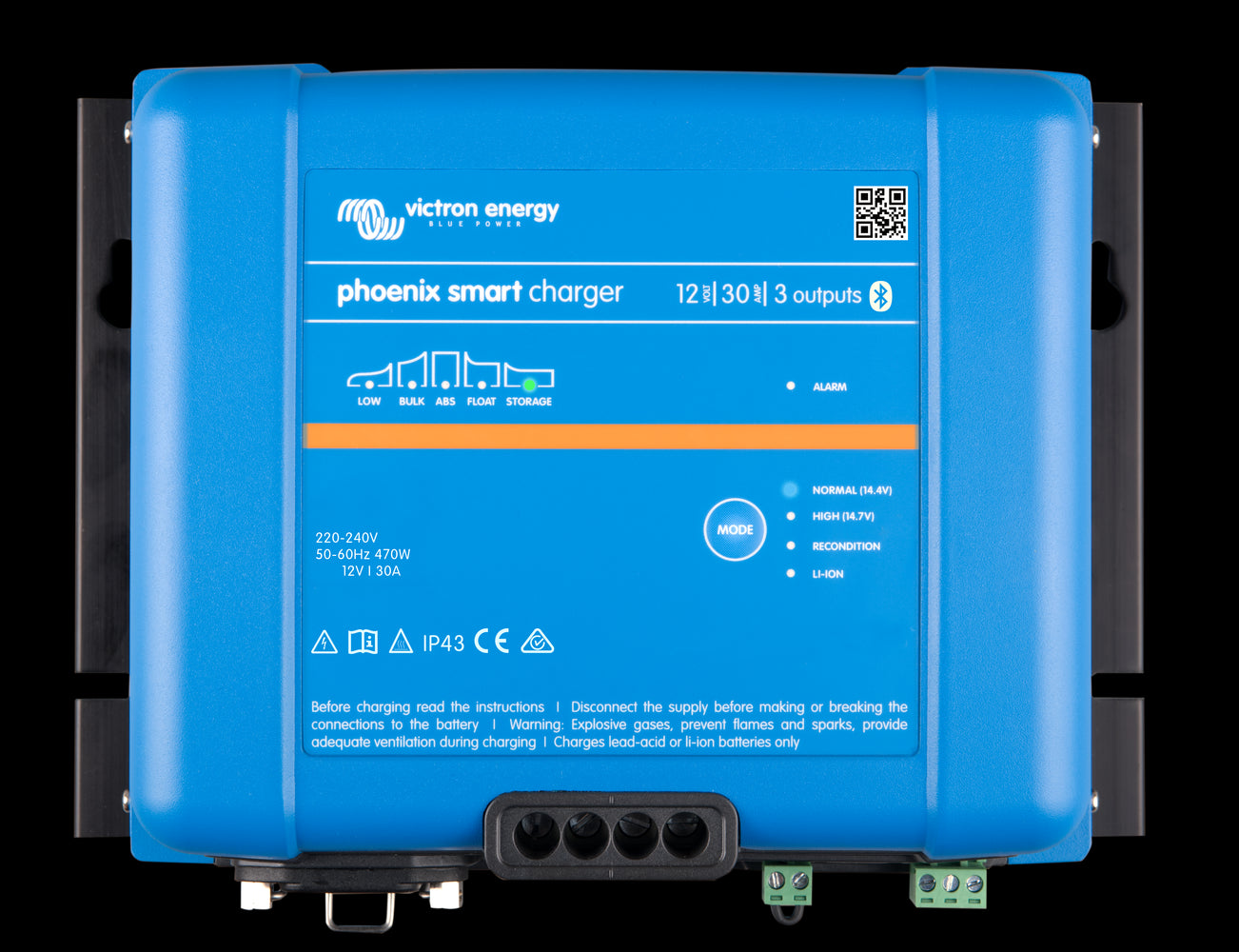 VICTRON Phoenix Smart IP43 Batterilader 24V 16A 3-kanaler - Image 1